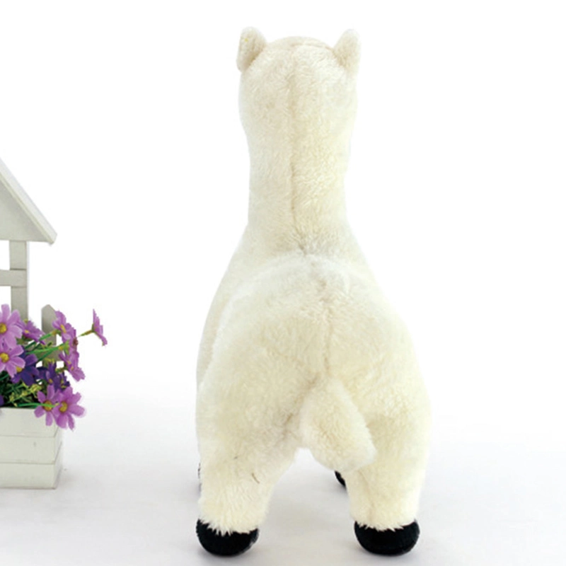 Custom Made 20cm White Furry Plush Soft Toy Cute Llama Stuffed Animal