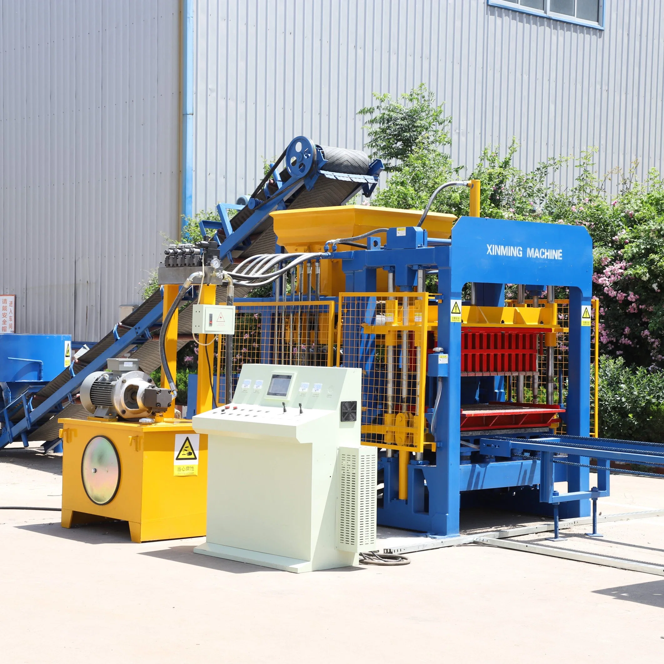 Qt4-15 Full Automatic Hollow Concrete Interlock Cement Block Machine Brick Making Machinery