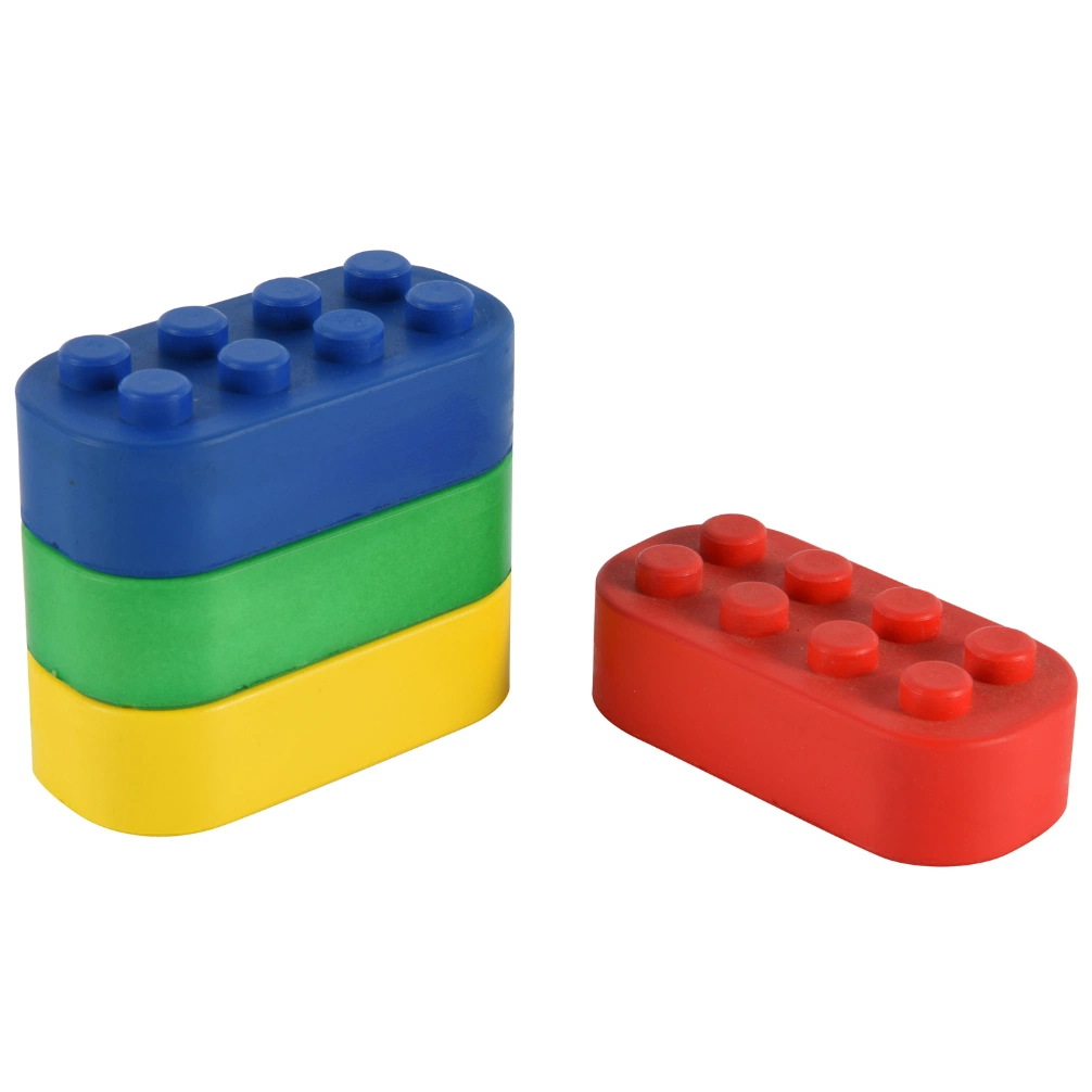 Yellow Building Blocks with Round Corners Stress Ball Toy Bricks PU Foam Novelty Toys for Children and Adults