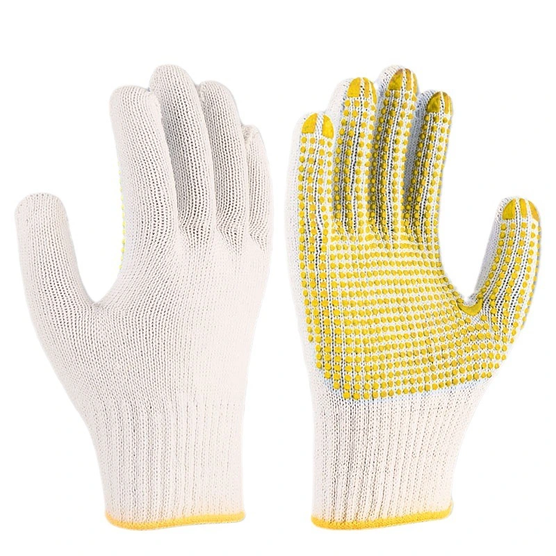 PVC Dotted Cotton Knitted Work Gloves in Guangzhou