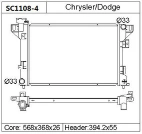 Fornecedor de Qualidade para o radiador do carro Dodge 4401966 OEM