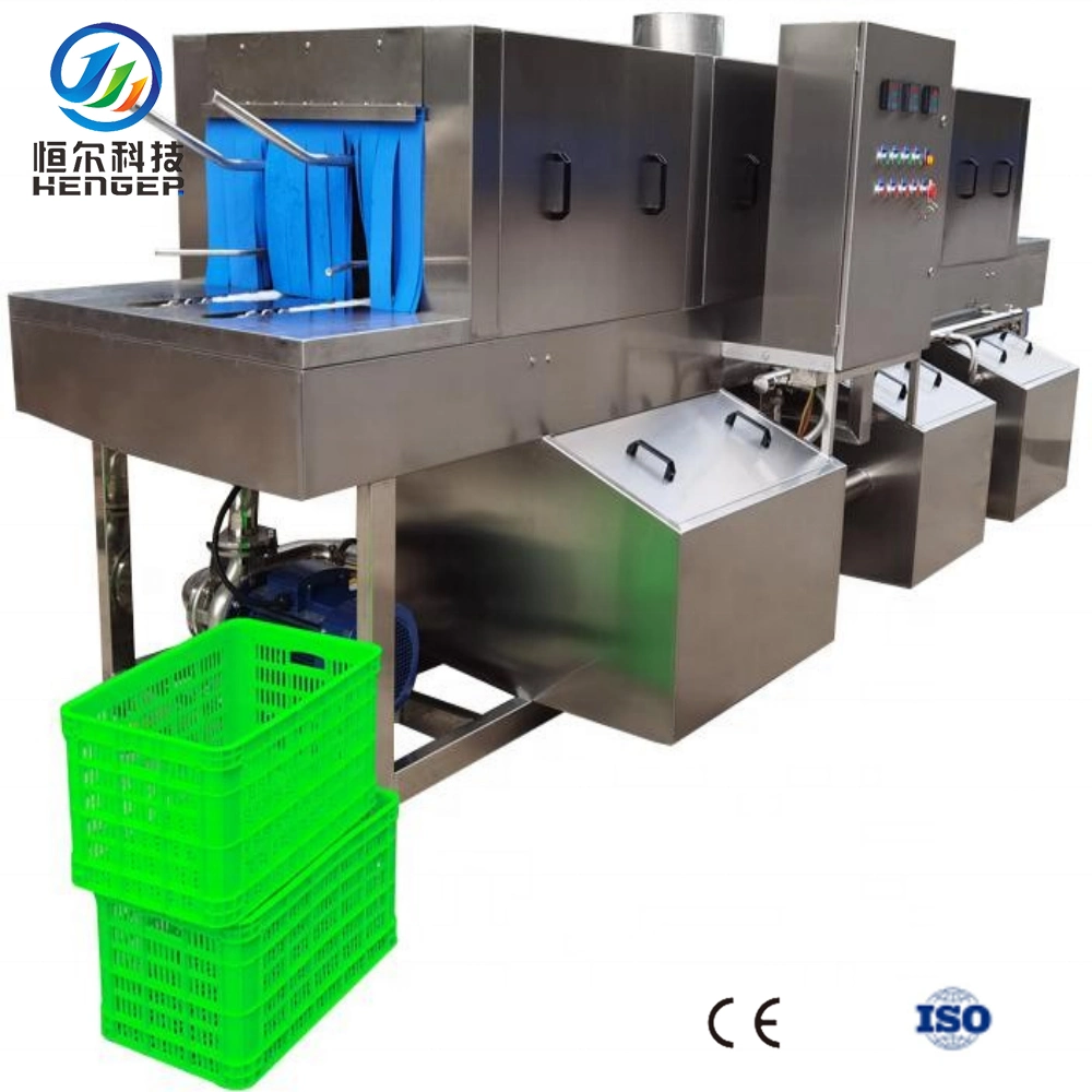 304 Stainless Steel Basket Conveyor Washer and Basket Conveyor Washer with Food Processing Plant