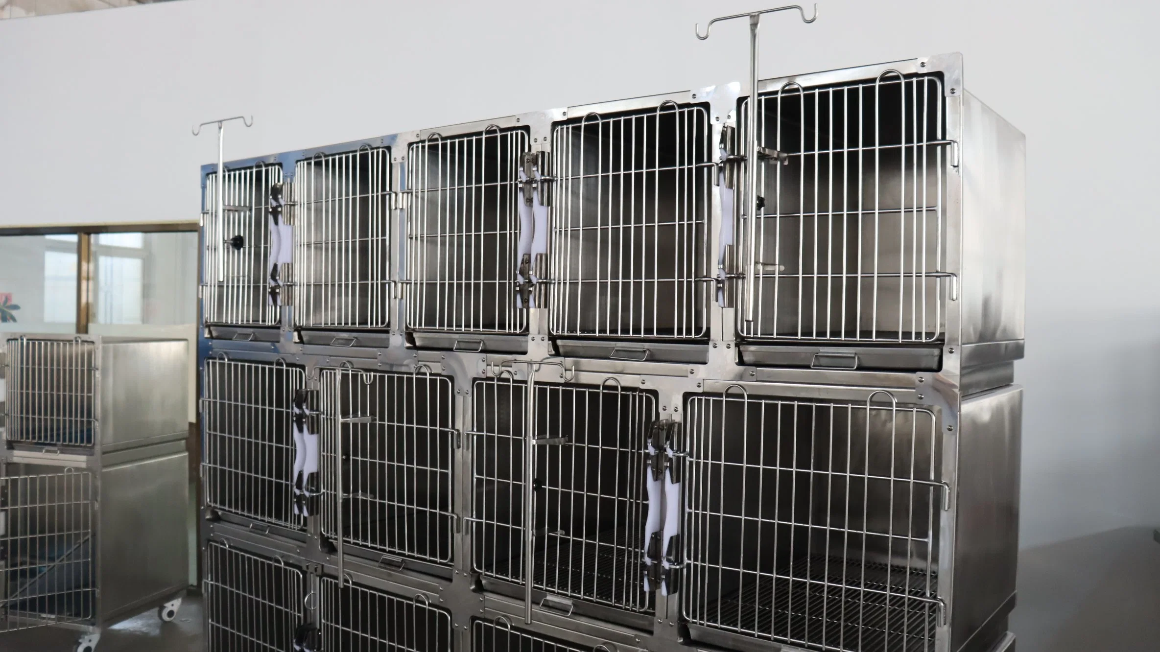 Hot Selling Veterinary 304 Stainless Steel Pet Display Cage for Vet Clinic