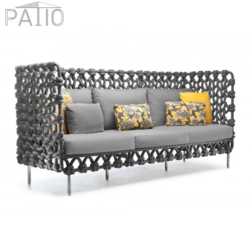 Outdoor Modern Leisure Aluminum Frame Woven Rattan Sofa Chair Furniture