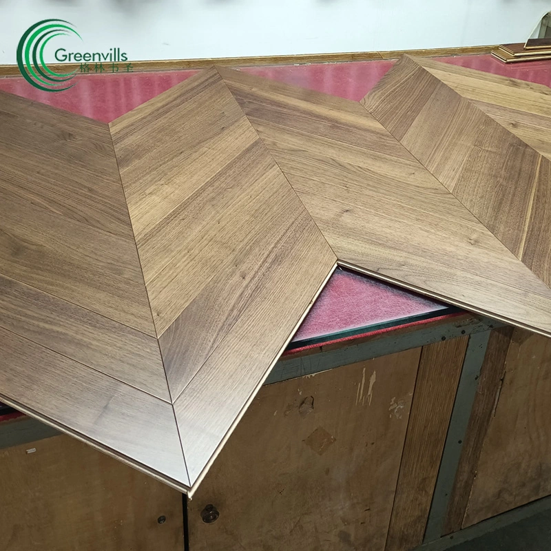 Natural Select Grade Engineered Walnut Chevron Wood Flooring