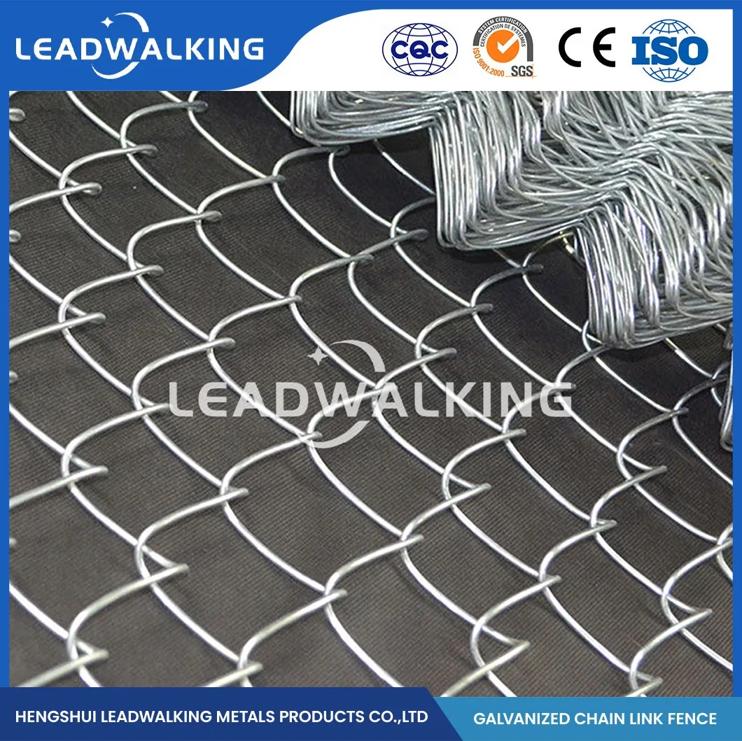 Leadwalking Chain Link Fence Around Pool OEM Custom Heavy Duty Chain Link Fence Wholesale/Supplierr China 60mm Mesh Size Chain Link Fence Diamond Wire Mesh