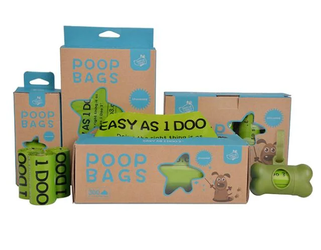 100% Biodegradable Wholesale Certificate Pet Poop Plastic Pack Dog Waste Bag Cat Poop Baghot Sale Products