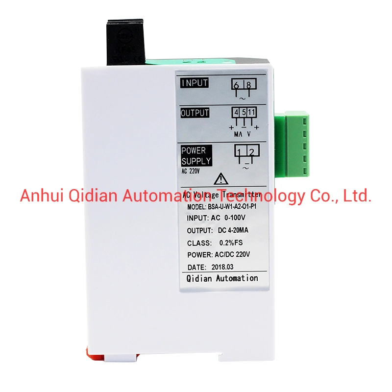 0-220V 0-380V 0-465V 0-500V 0-1000V Input 4-20mA 0-10V 0-10mA 1-5V Output Bydc24V Power Small Voltage Transmitter for Sale