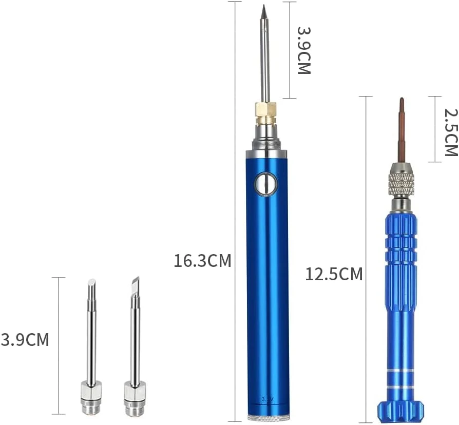 510 Soldering Iron Battery Rechargeable Cordless USB Rechargeable Portable Soldering Iron Kit