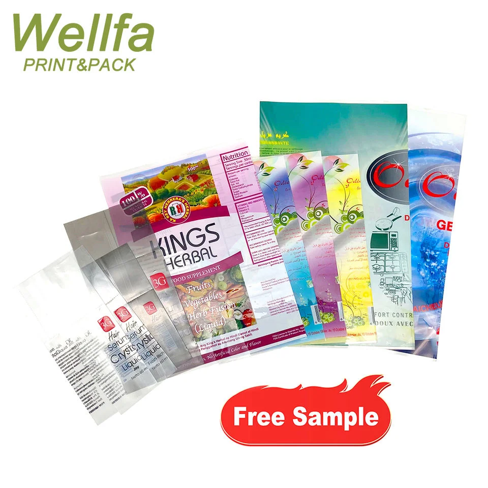 Bottled Water Label PVC Bottle Wrap Sleeves Heat Labels Beverage Custom Plastic Packaging Pet Cans Sleeve Shrink