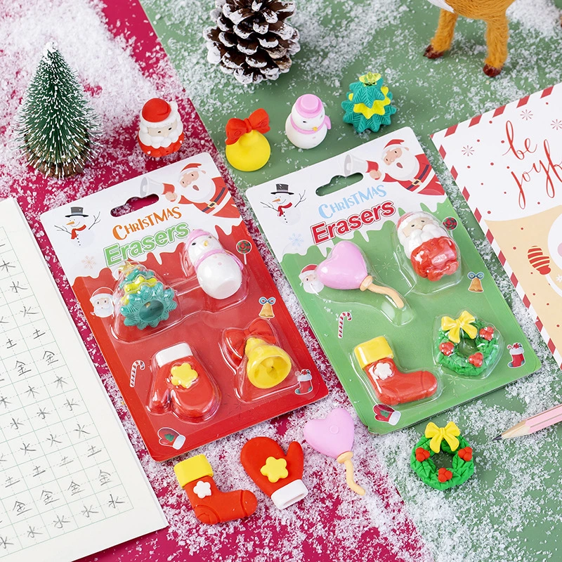 Manufacturers Direct Wholesale/Supplier Four Into Christmas Card Eraser Sets for Students