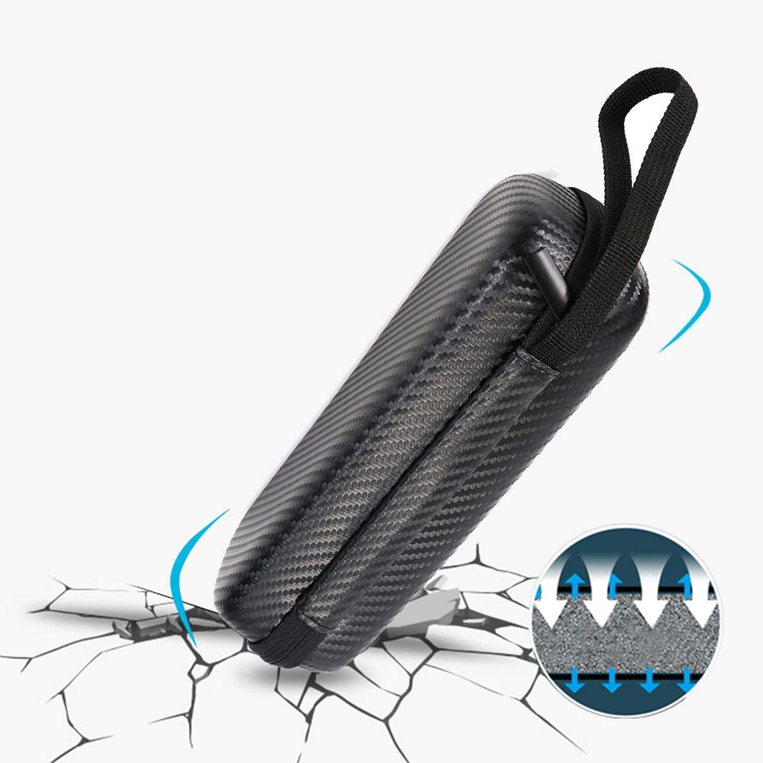 Waterproof Black EVA Case Bag for Toothbrush Storage