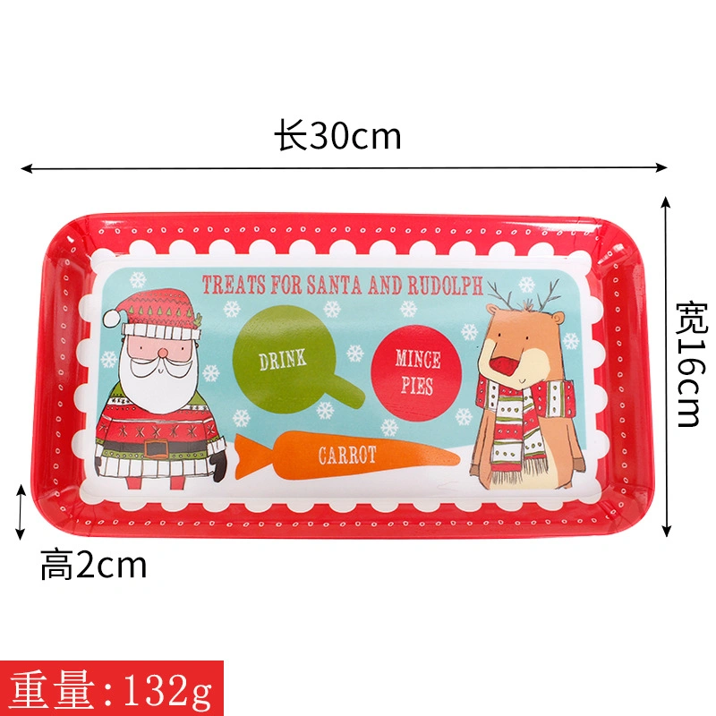 Customzied Christmas Design Melamine Salad Bowl Plate and Tray for Christmas Party