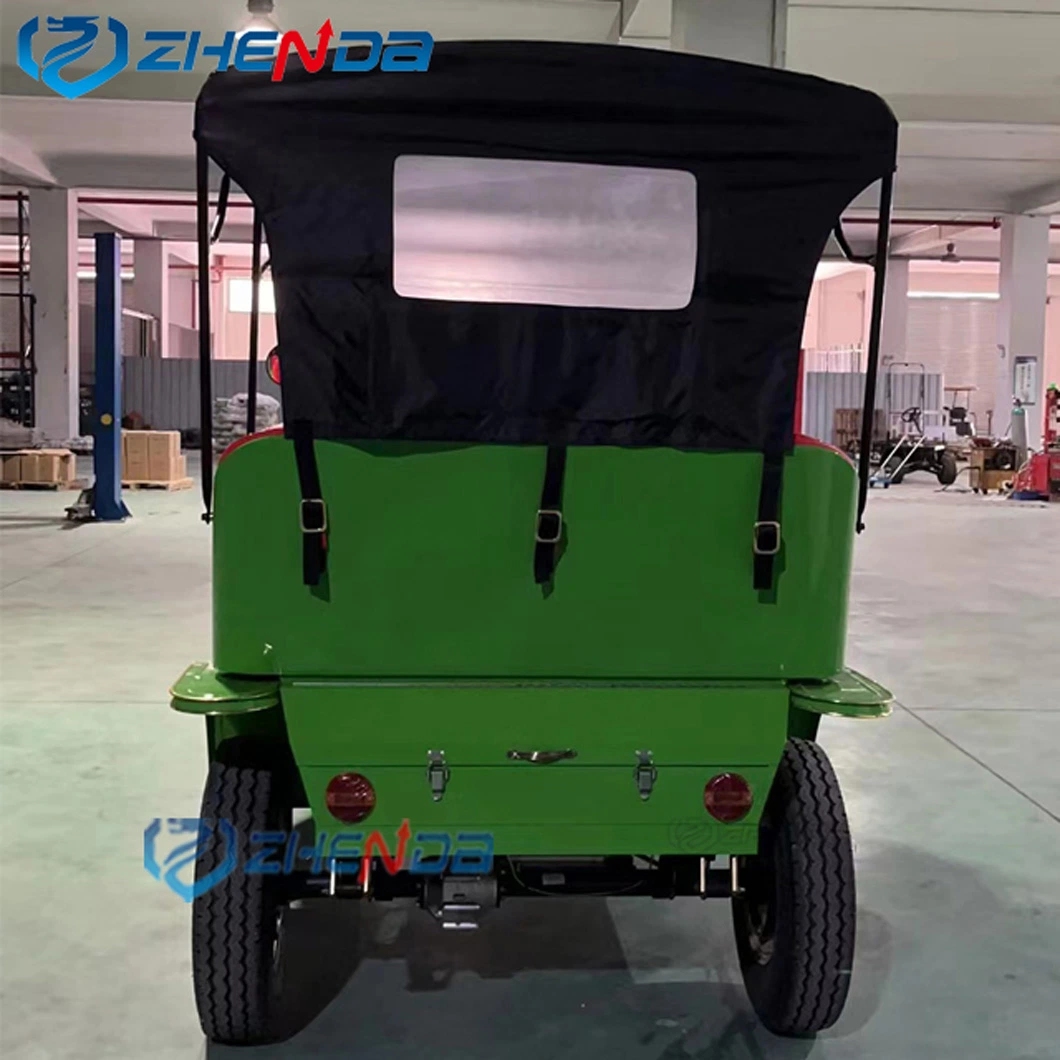 Green 5 Seater New Classic Car/Travel Electric Sightseeing Classic Car/Customized Wedding Classic Car