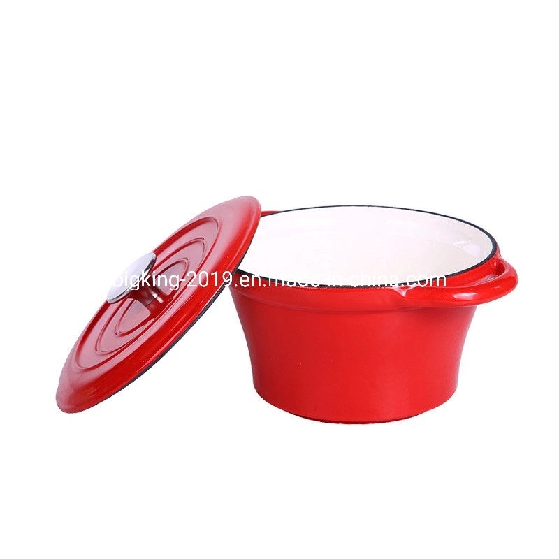 New Design Enameled Cast Iron Round Deep Cook Pot for Kitchen Use