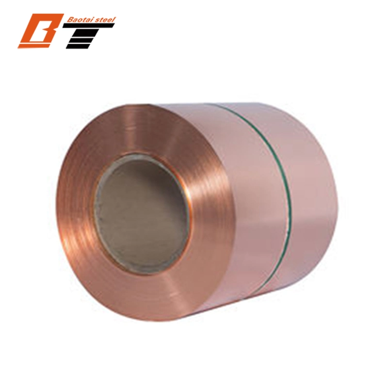 Copper Coil Sheet Strip Coil Roll Rote Kupfer Glatte Folie (C10100 C10200 C10300 C10400) Elektronische nicht-Legierung Red Kupfer weich hart