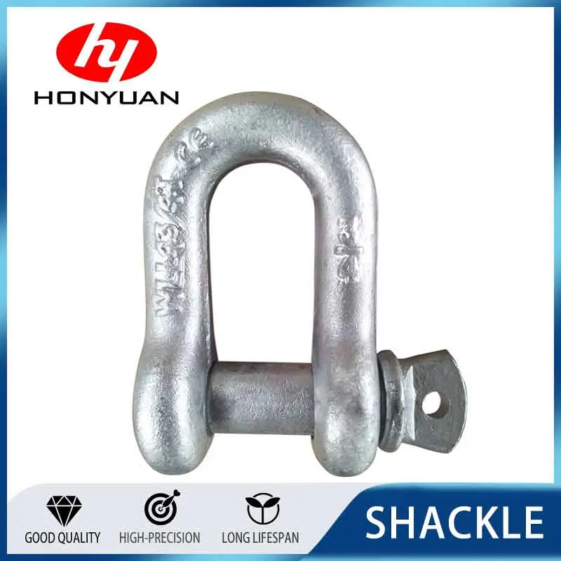 Accesorios de hardware de rigging tornillo forjado galvanizado tipo nos G210 el tornillo pasador grillete D