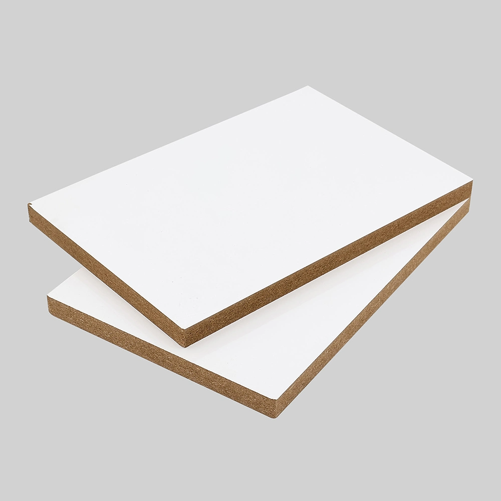 Factory Wholesale 3mm White Laminated Melamine MDF Board for Furniture Decoration