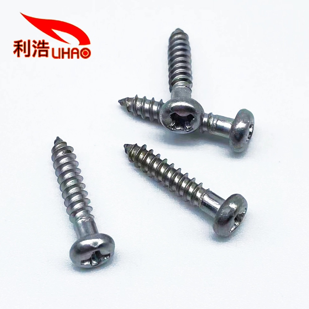 3*15 Vis en acier inoxydable 304 à tête Phillips/Crosss Pan/Round Head Self Tapping Screw