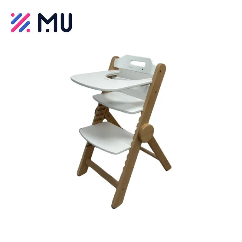 Dining Room Durable Wooden Baby High Chair for Feeding Fat Kids