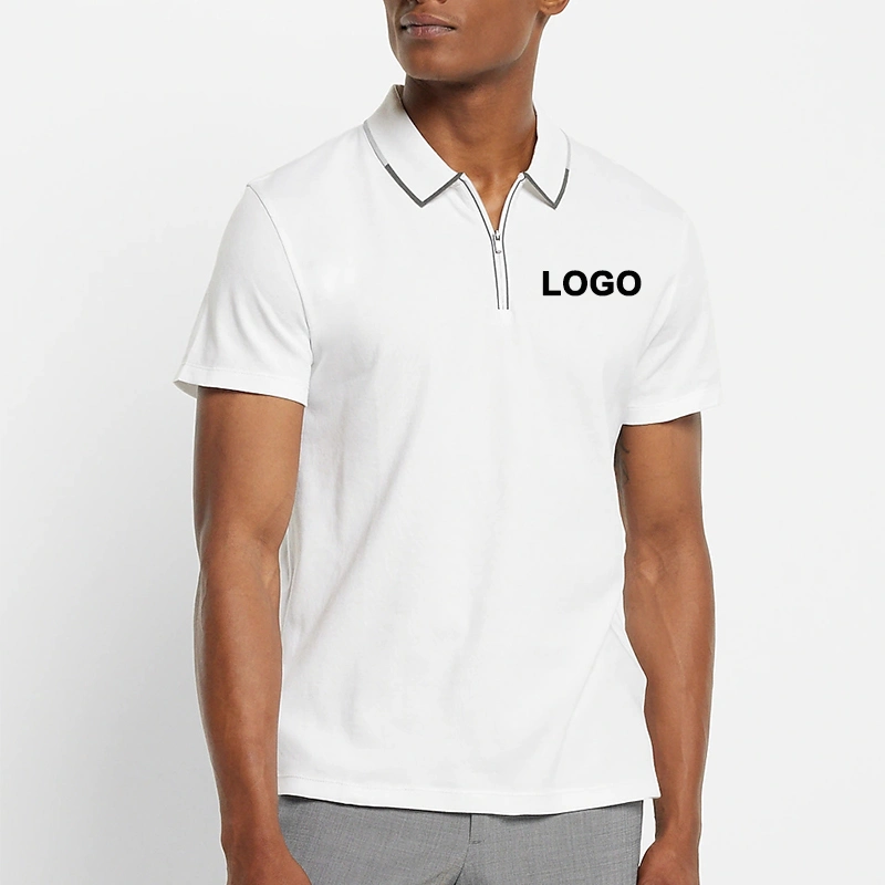 Plain Short Sleeve Custom Collar Printing Blank Cotton Men Polo Shirts