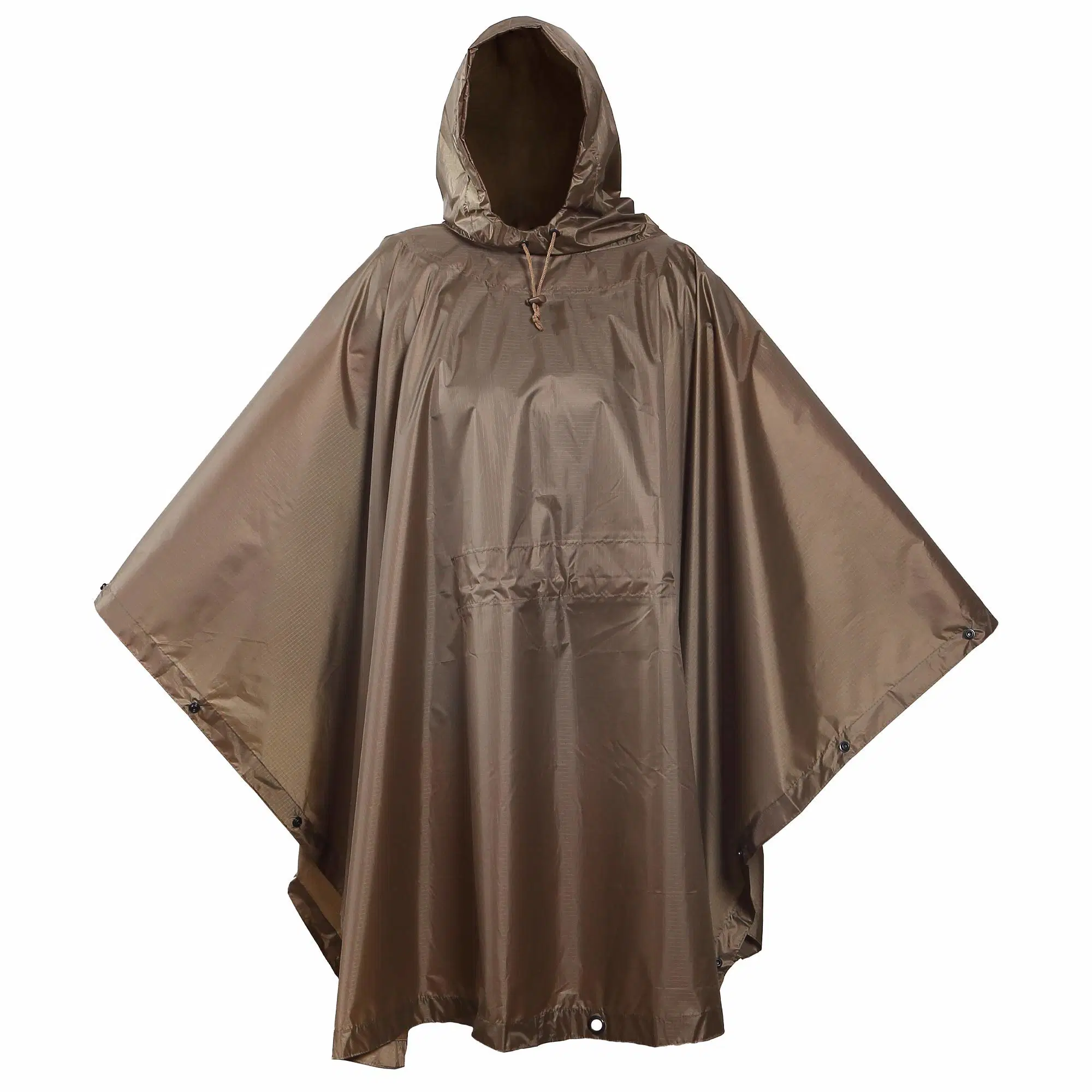 Camouflage Rain Poncho Waterproof Hooded Poncho Outdoor Camping Hiking Rain Cover