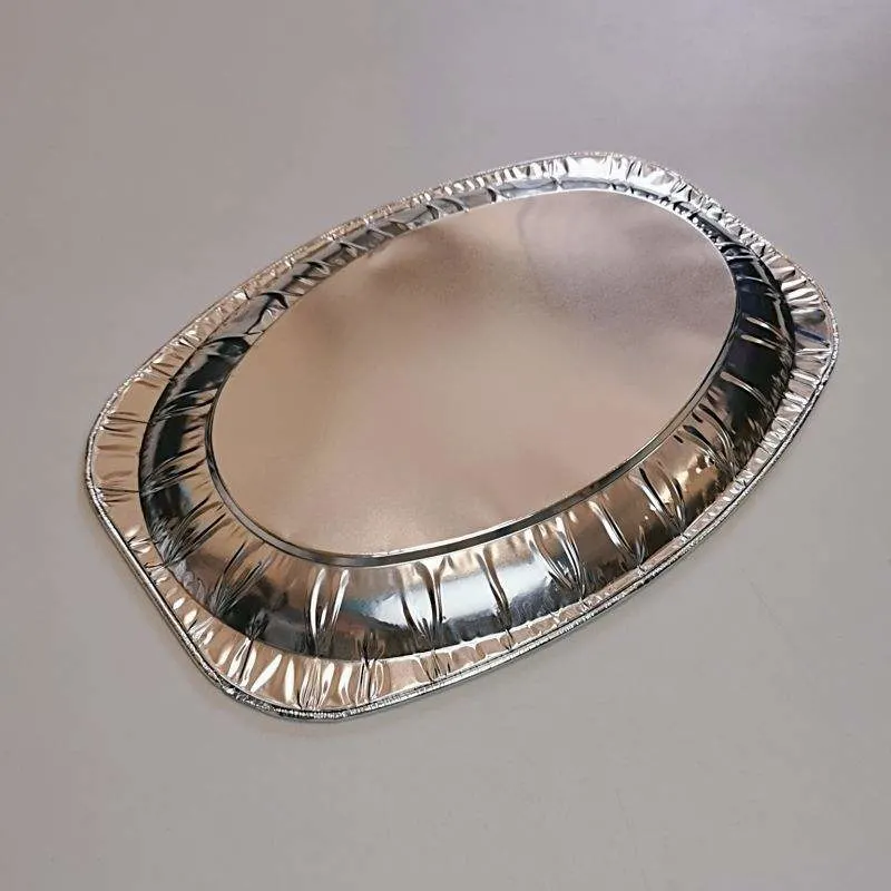 Oval Aluminium-Folienpfannen Restaurant Lebensmittel Verpackung Folienbehälter Backen Aluminiumschale