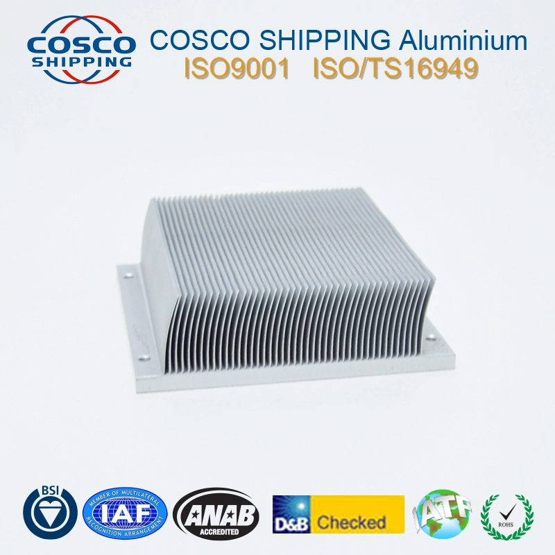 Square Extruded Aluminum Heat Sink Anodized Heat Sink Extrusion