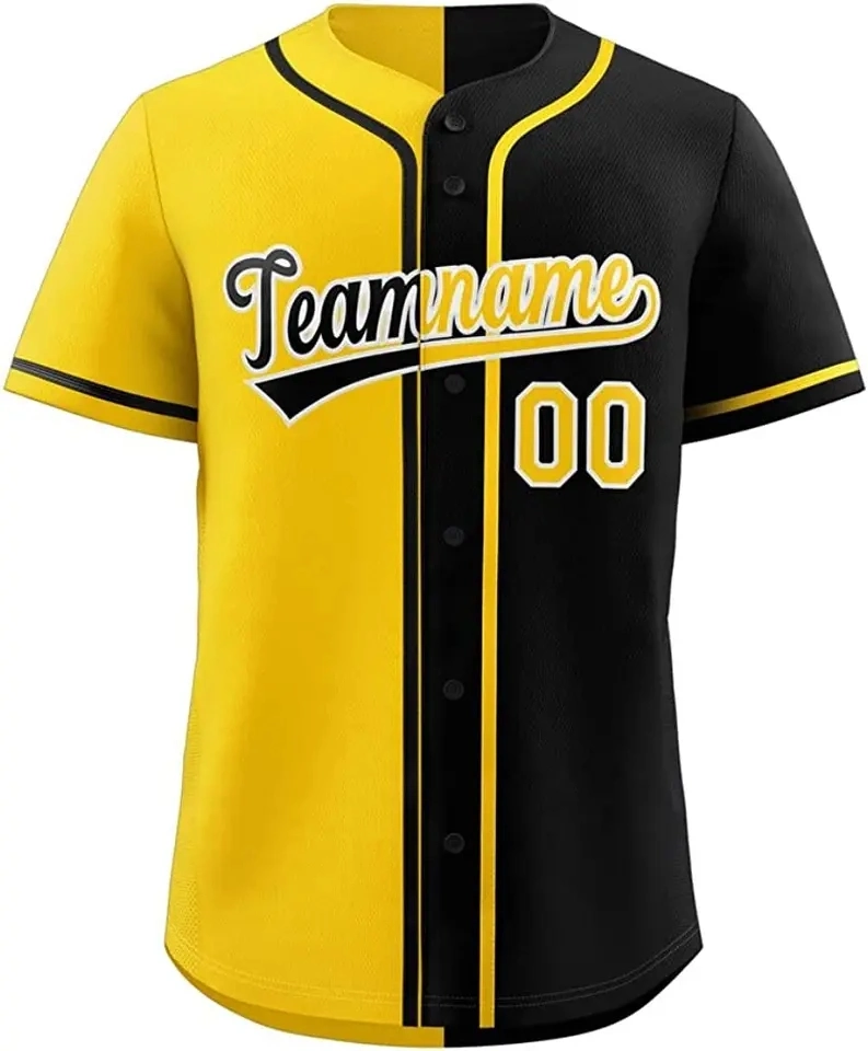 100% Cotton Baseball Wear Jersey Personalized Two Toned Sports Casual Shirt