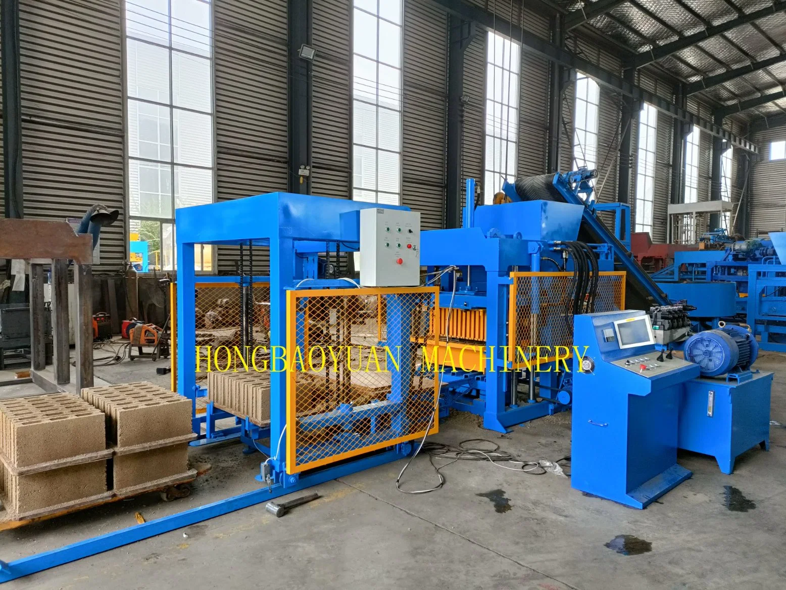 Construction Building Block Machine Plant Qtj4-18 Hollow Block Machine Youtube