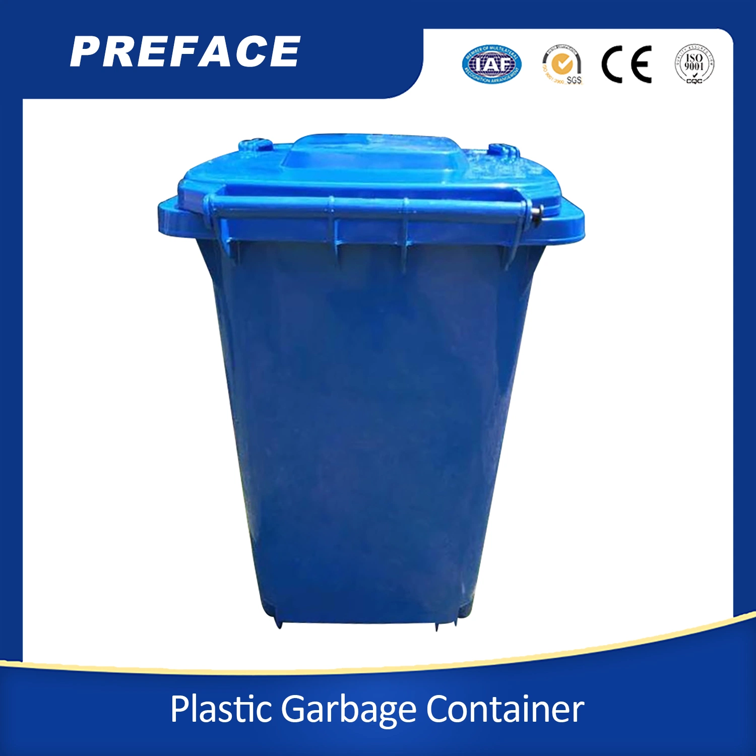 Großhandel Heavy Duty Outdoor 120L Recycling HDPE Mülleimer Plastikmüll Behälter mit Fußpedal