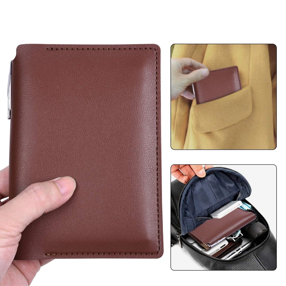 Customised Soft PU Leather Notebook Travel Journal Cover for Field Notes