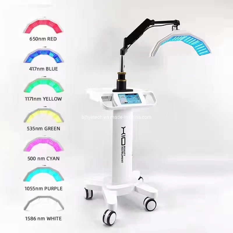 LED de terapia facial máquina de luz vermelha do PDT Amarelo Azul cuidado da pele rejuvenescimento Cuidados Faciais Dispositivo Fotodinâmica