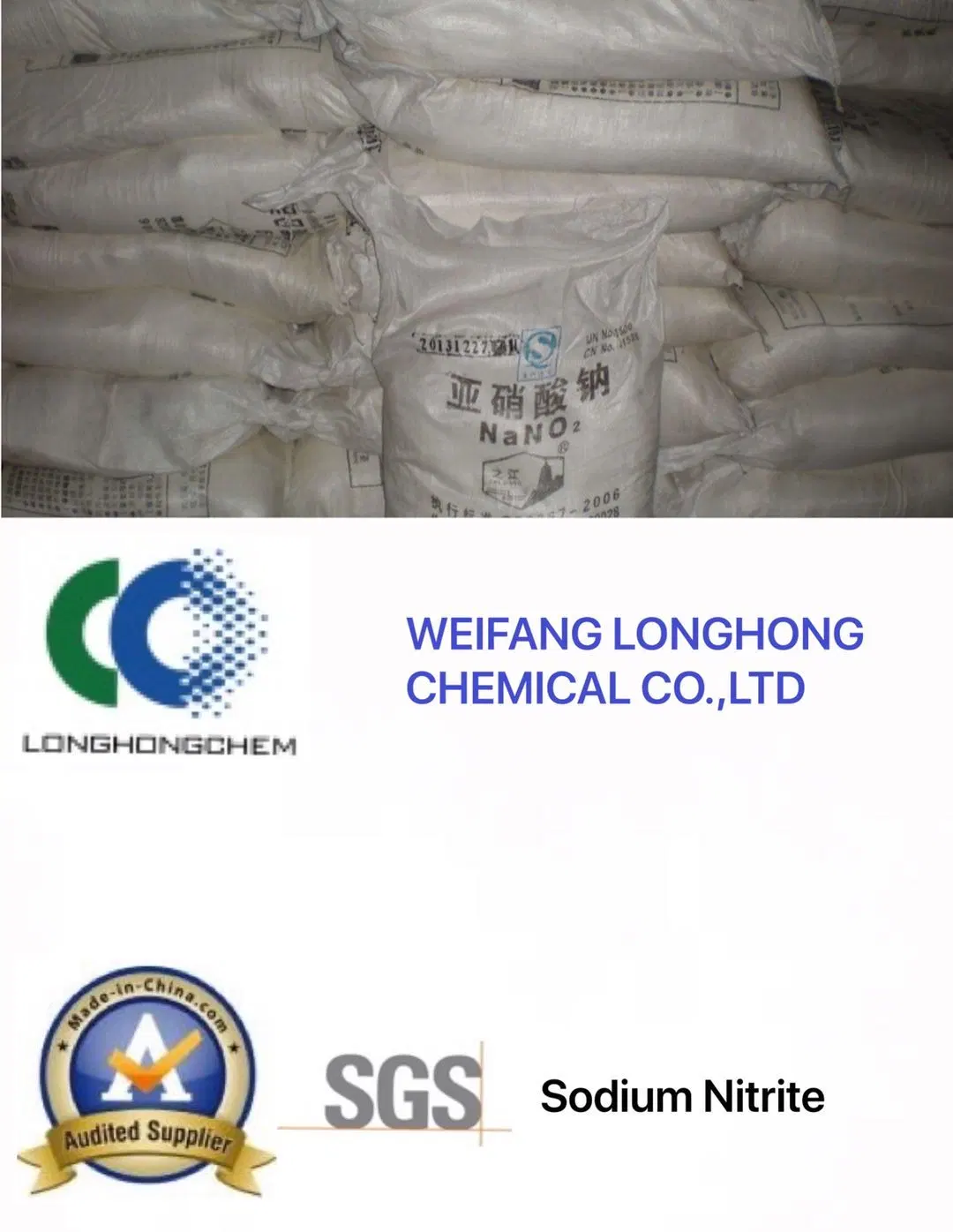 High Export Sales Sodium Nitrite 99% Used as Color Protector for Meat Products CAS No. 7632-00-0