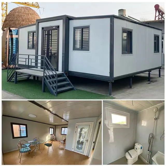 Double Wing Folding Temporary Offices Customized Prefab House Mobile Housing