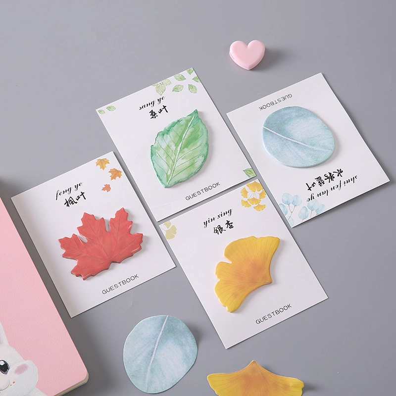 Leaf Shape Portable Tearable Note Pad School Gift