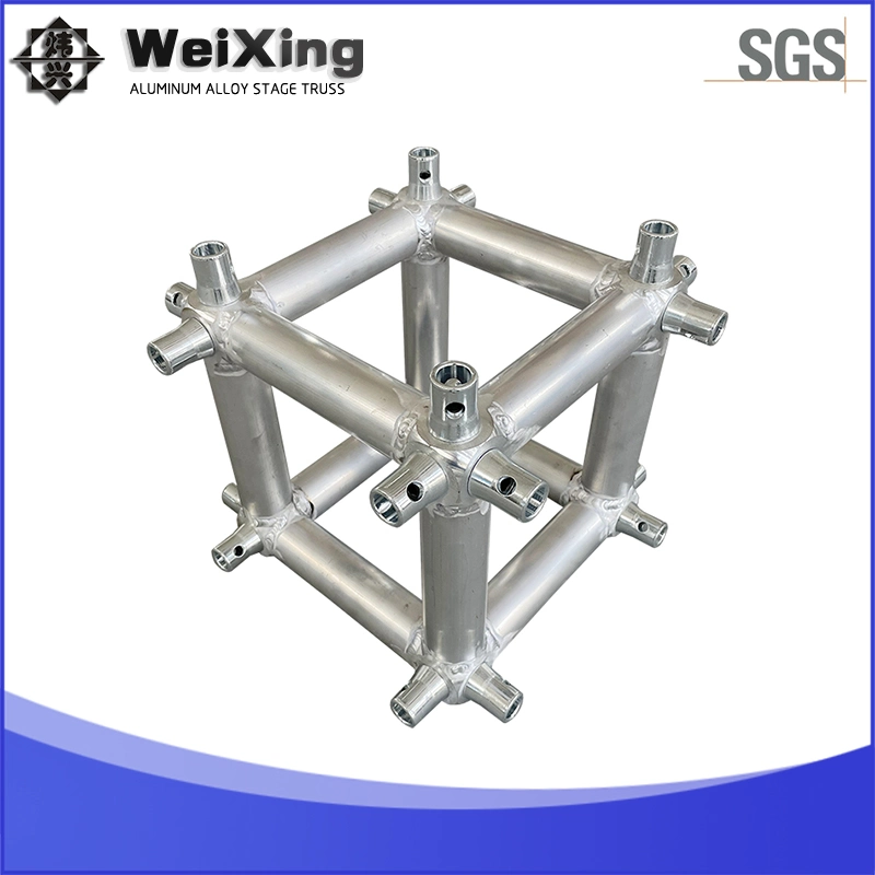 Weixing Aluminum Line Array Sound Project Audio Screw Global Speaker Truss Spigot Global Truss 90 Degree Corner T-Junction Cube Connector 2way 3way 4way