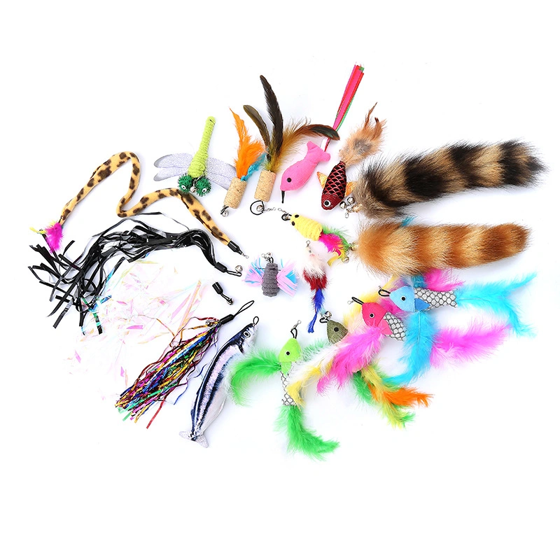 Cat Teaser jouet d'autres poissons de cuir papillon Souris Rat Cat Claw Jouets