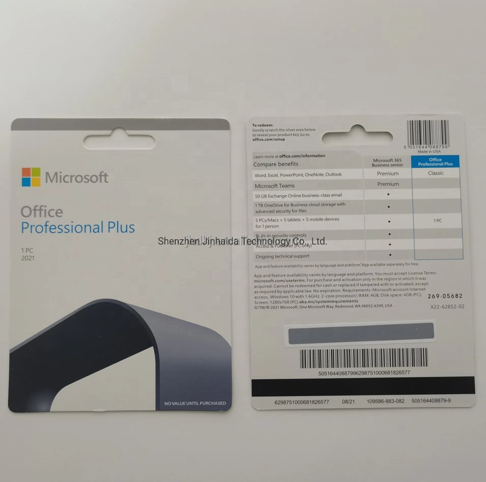 Bind Account Office 2021 Professional Plus Key Card 100% Global Online Activation Microsoft Office 2021 PRO Plus