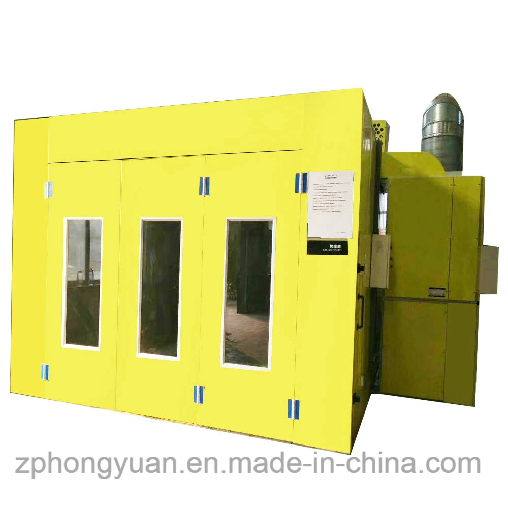 Hongyuan Baking Car Auto Paint Spray Booth Room for Sale with Gas Burner Diesel Waste Oil Burner Infrared Electric Heater and Tire Changer Wheel Balancer