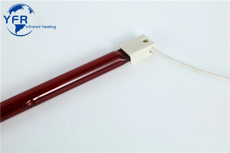 118mm, rouge rubis de verre mince tube de quartz de chauffage infrarouge de la chaleur de la lampe halogène