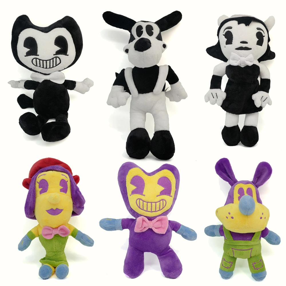 Ruunjoy 22-30cm Bandy Plush Toys Doll Cute Game Horror Bandy Plush Soft Stuffed Animals Toys for Kids Children Christmas Gift