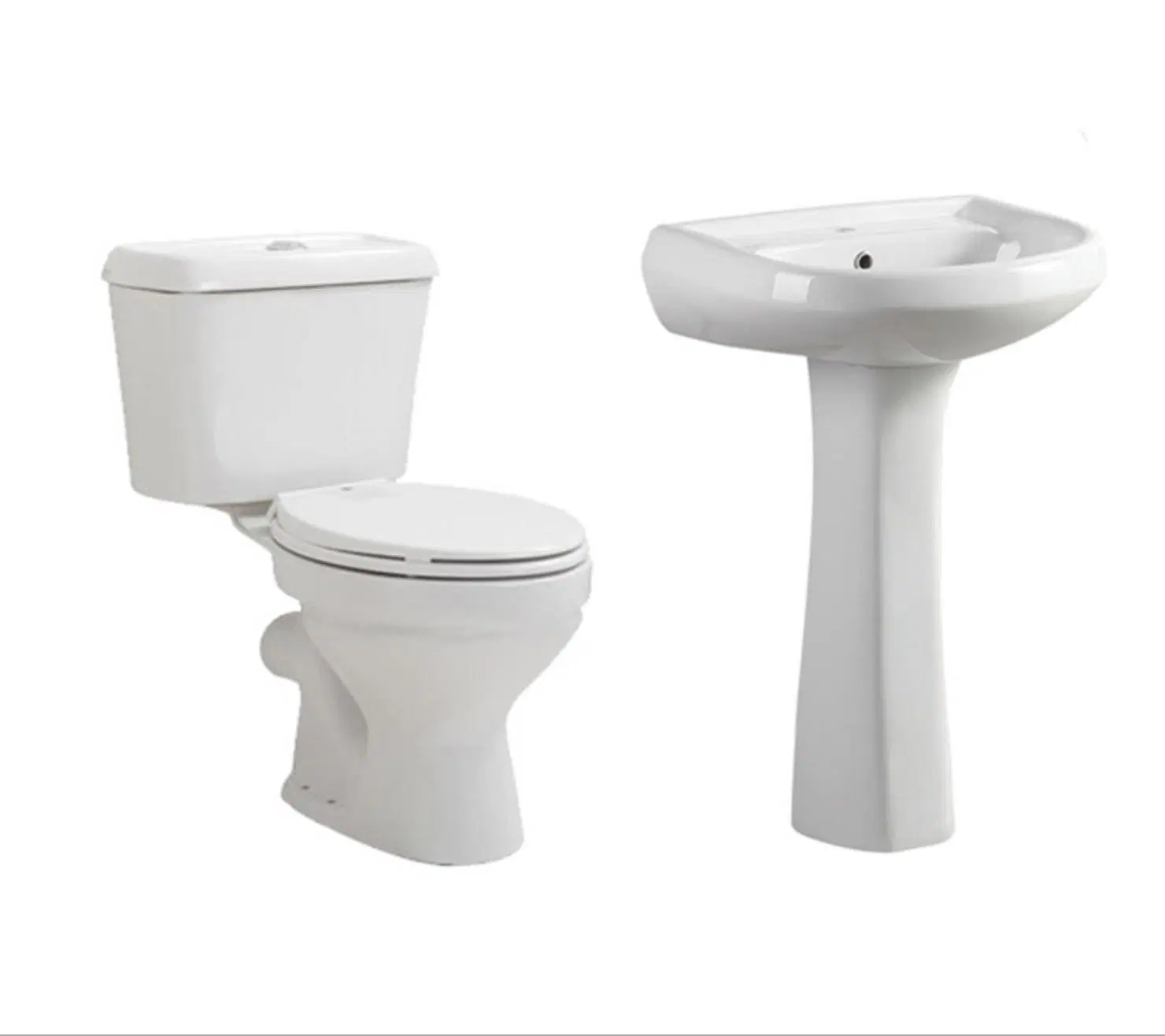 África baratos P-Trap wc de dos piezas de cerámica de porcelana sanitaria Inodoro