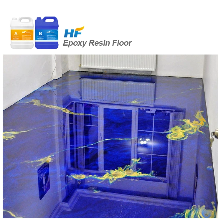 Bubble Free Yellow Resistant Crystal Clear Bulk Epoxy Resin Indoor Floor Coating