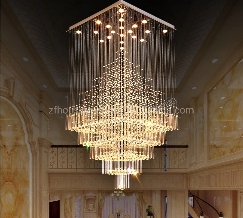 Lustre LED K9 Crystal luz de tecto iluminação pendente com GU10 Lamp Zf-Cl-040