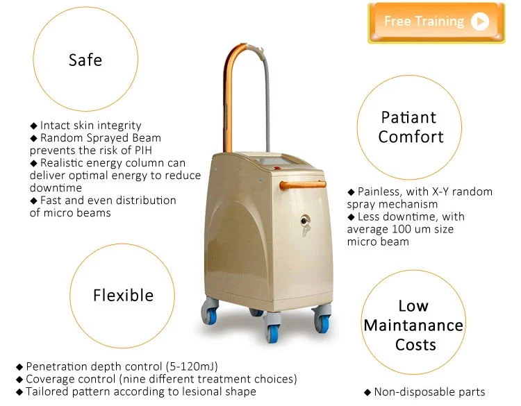 1540nm Erbium YAG Laser / 1550nm Erbium Glass Laser / Er YAG Laser Acne Scars Removal Machine