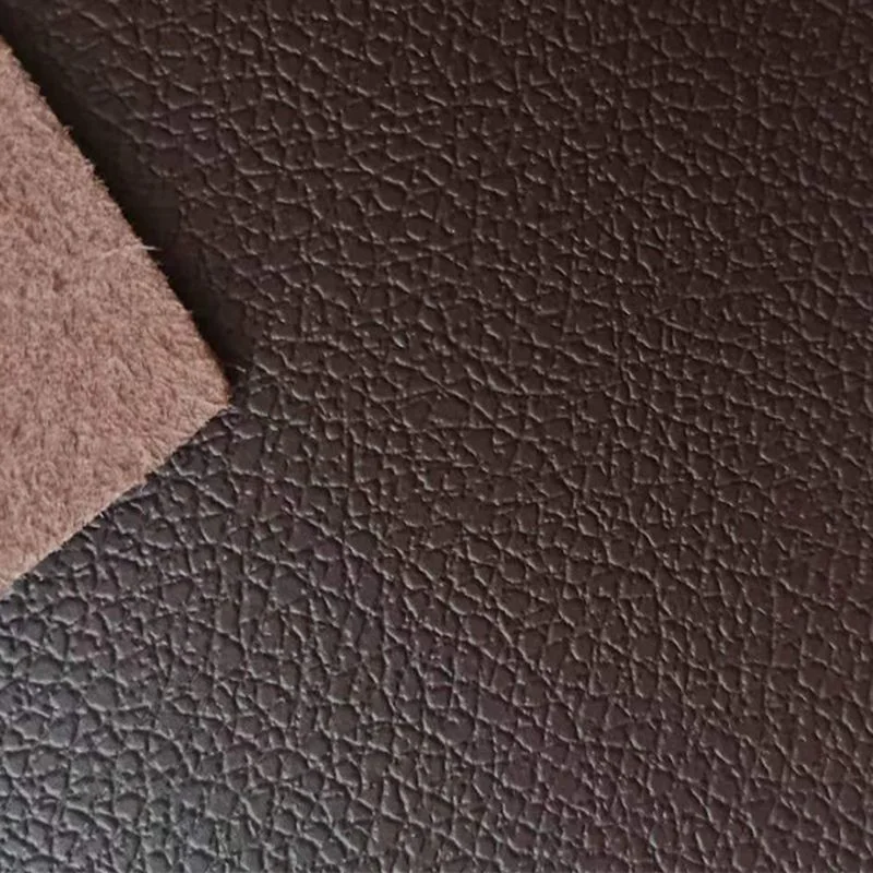 1.2mm Brown Color High Quality Microfiber Leather for Upholstery