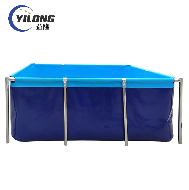 Customized Estrutura de aço reforçado de PVC Oleados Portable Peixes grandes tanques de cultivo