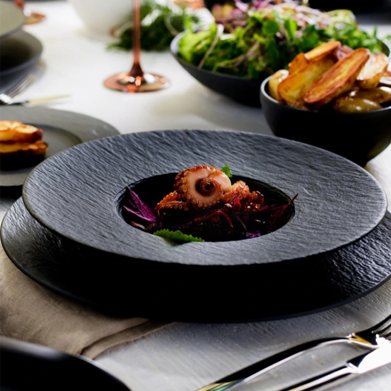 Venda por grosso de cerâmica de porcelana Dinnerware Vajillas Nórdicos para restaurantes de hotéis