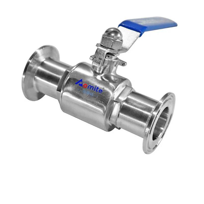 Aomite Sanitary SS304 Beer Brewing Equipment 2-Way Hot Sale Control Ball Valve